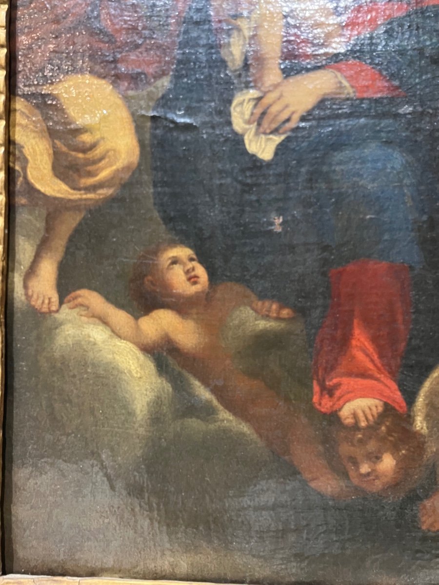 Annibal Carracci (after) Virgin And Child In Majesty 17th Italian School -photo-6