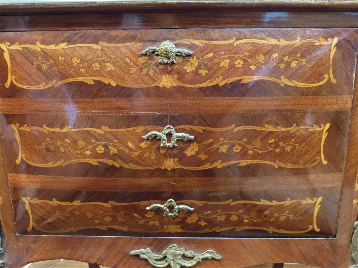 Napoleon III Bar Furniture In Marquetry Liqueur Cellar-photo-4