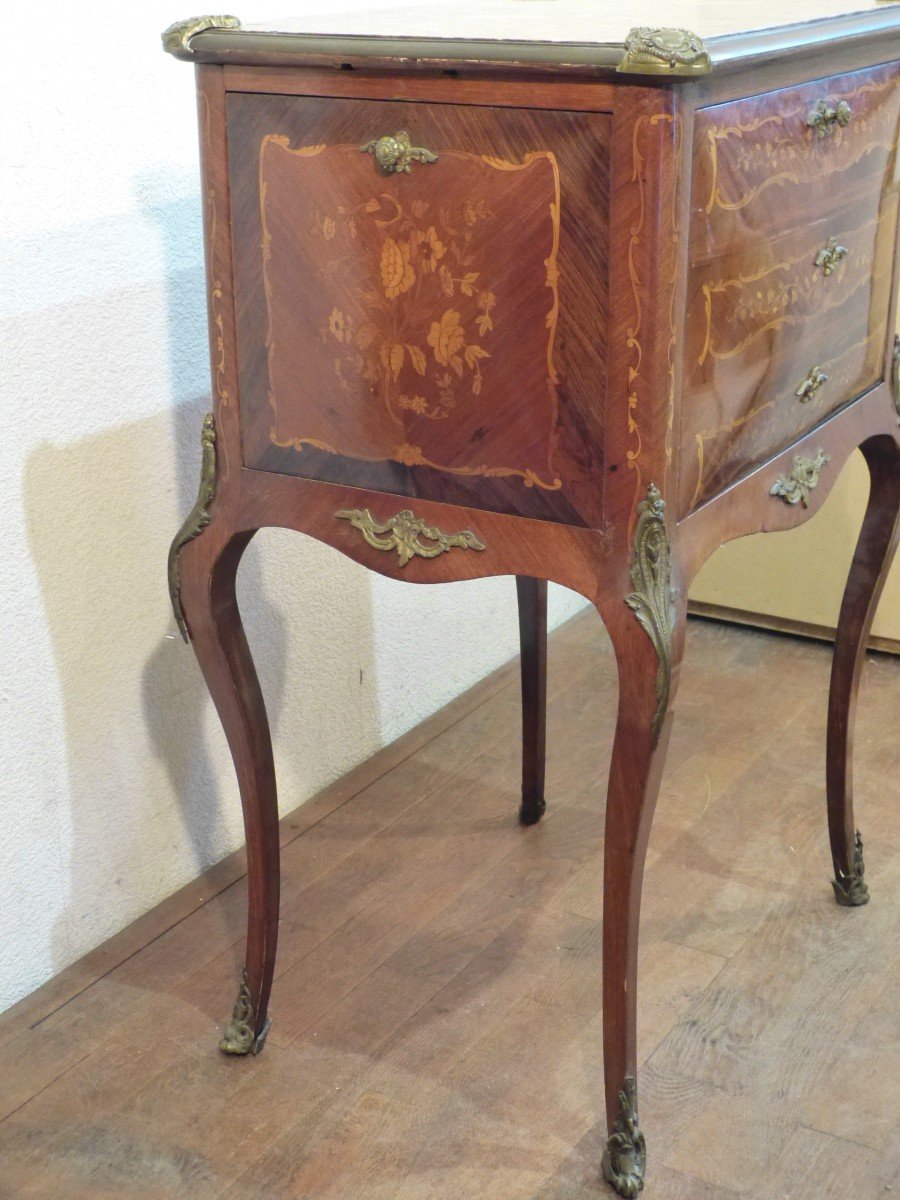 Napoleon III Bar Furniture In Marquetry Liqueur Cellar-photo-4