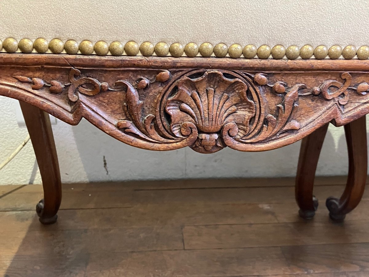 Pair Of Regency Style Oak Stools 19th Century -photo-1