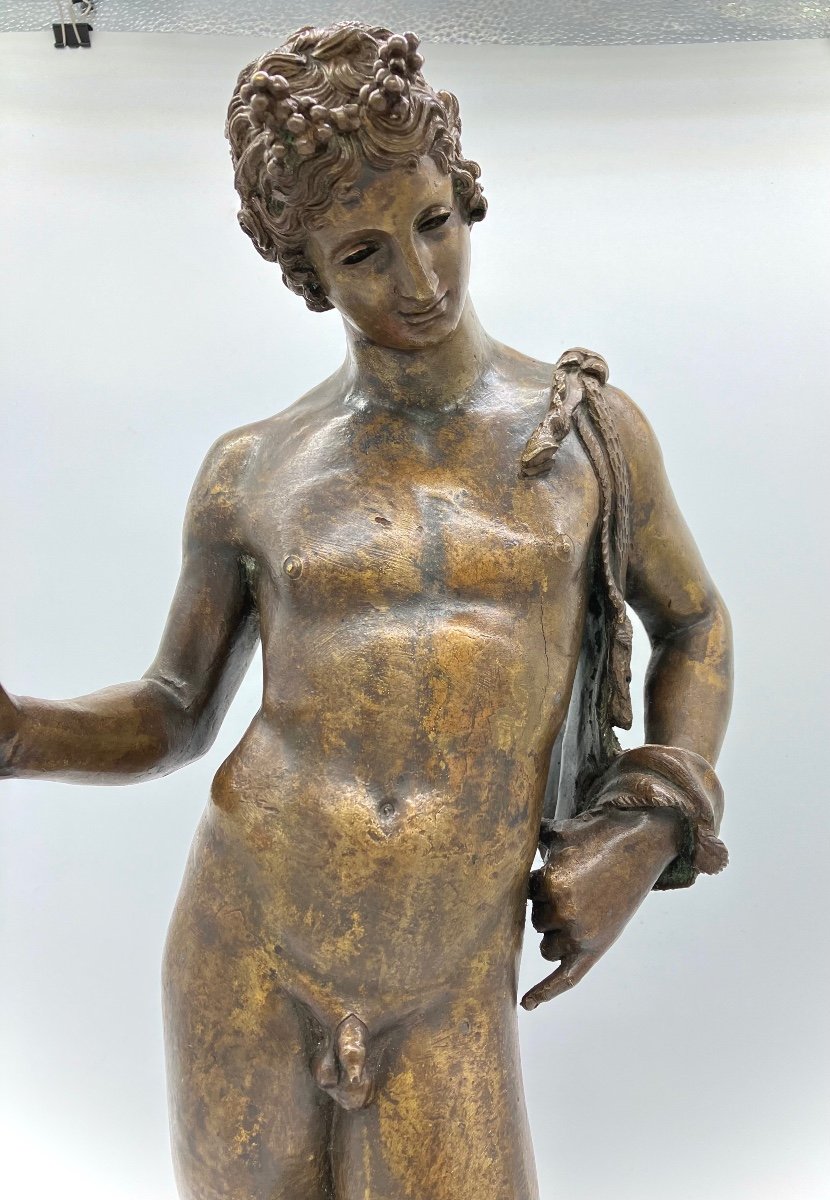 Antique Bronze Narcissus 62 Cm Grand Tour Italy 19th Pompeii Naples -photo-1