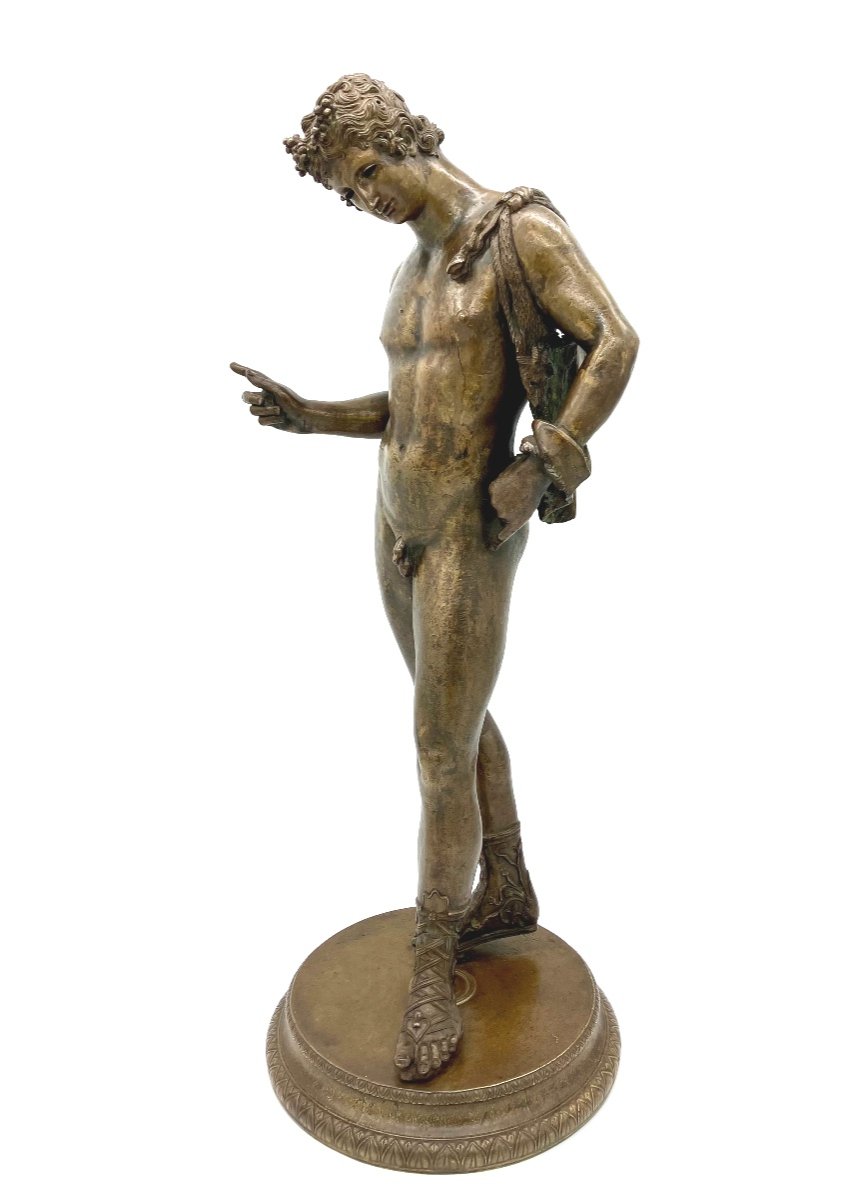 Antique Bronze Narcissus 62 Cm Grand Tour Italy 19th Pompeii Naples 