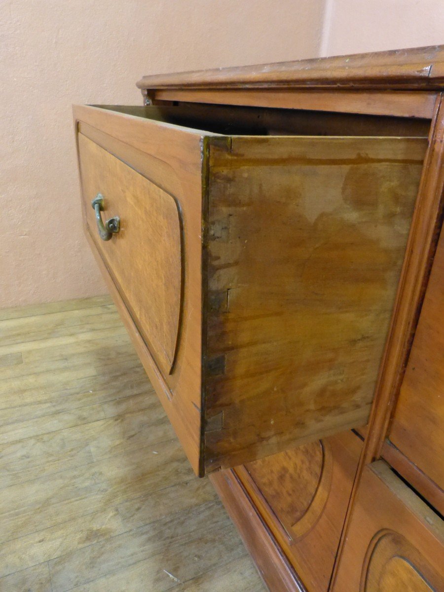 Large Art Nouveau Drawer Unit 2 Meter Sideboard Counter In Mahogany-photo-4