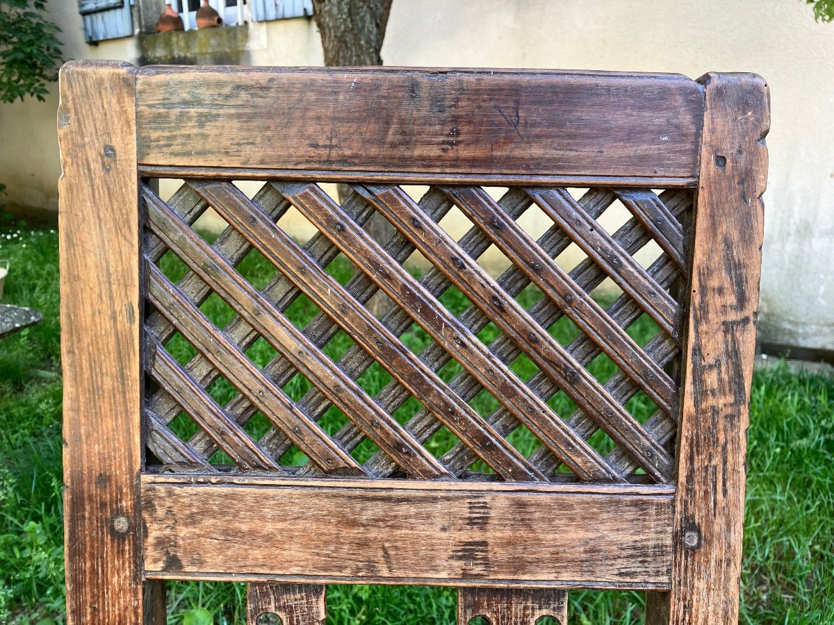 Rare Petite Chaise De Montagne Garde-manger à Clair Voie -photo-1