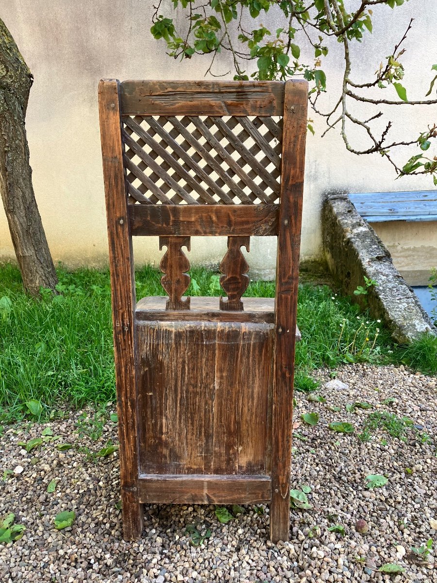 Rare Petite Chaise De Montagne Garde-manger à Clair Voie -photo-3