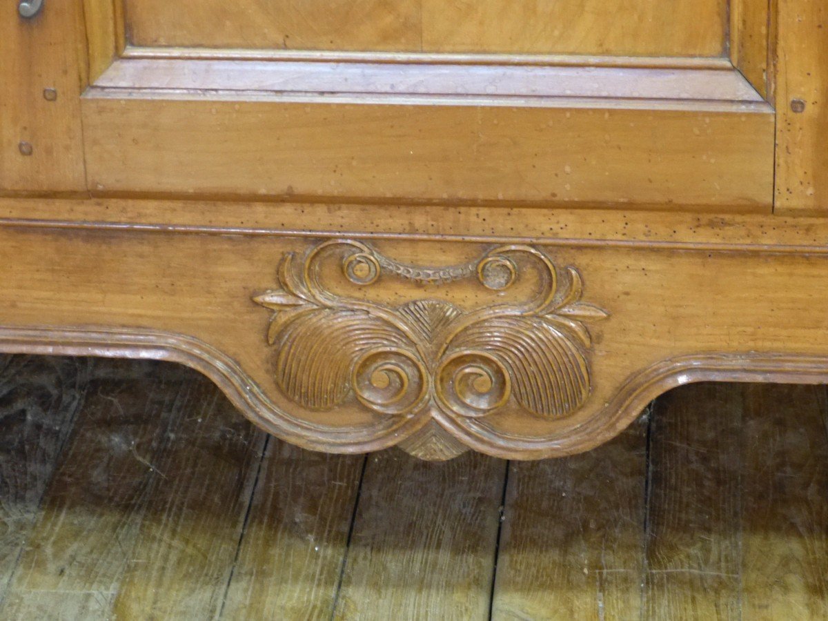 Vosges Flap Buffet 19th In Cherry Wood 6 Louis XV Doors-photo-3