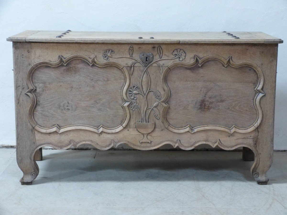 Lorrain Chest In Bleached Oak South Of Metz Louis XV 19th Lorraine-photo-2