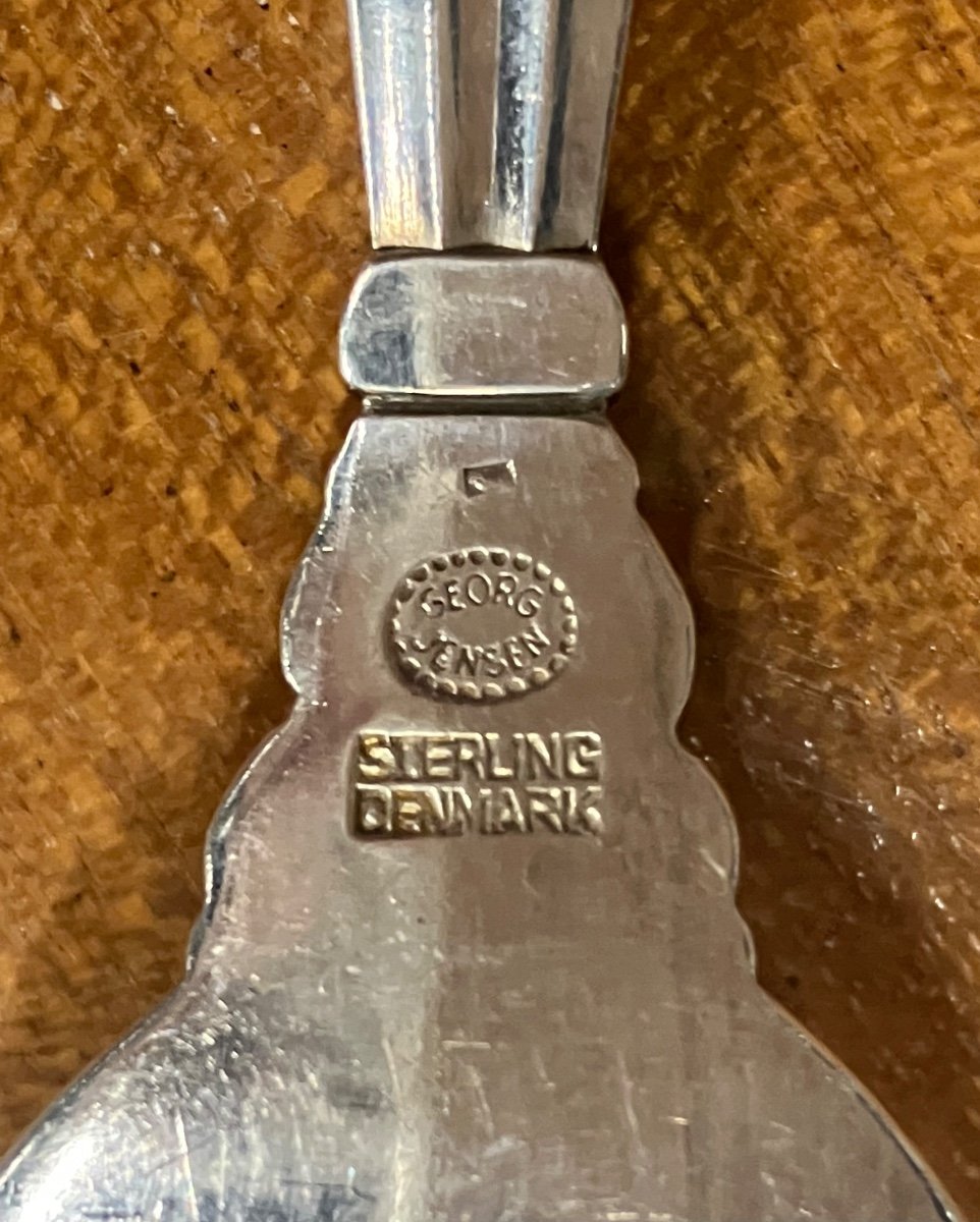 Georg Jensen Denmark Acorn Cutlery Set Silver 54 Pieces -photo-2