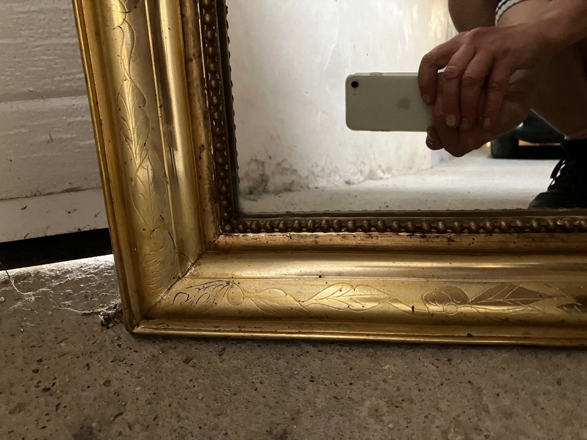 Louis Philippe Golden Mirror 82 X 60 Cm -photo-4