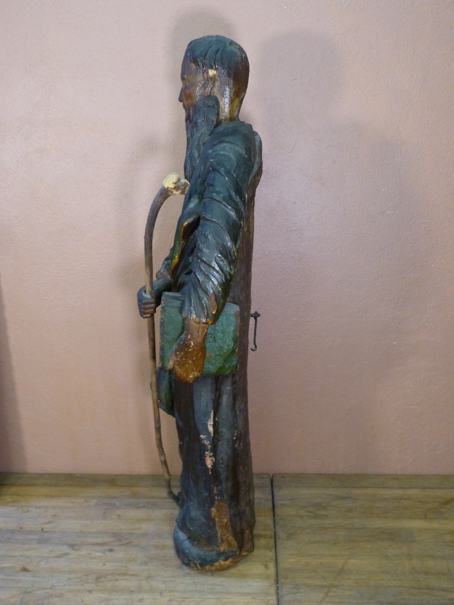 Importate Wooden Statue 156 Cm Saint Pellerin Saint James The Greater 17_18th -photo-3