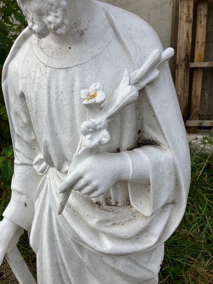 Grand Saint Joseph En Fonte 140 Cm -photo-4