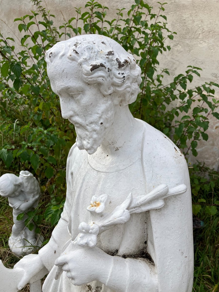 Grand Saint Joseph En Fonte 140 Cm -photo-7