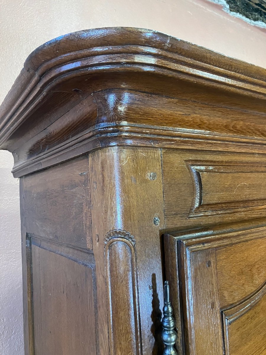 Belle Petite Armoire Vosgienne 202 cm En Chêne Début 19eme Vosges Lorraine -photo-3