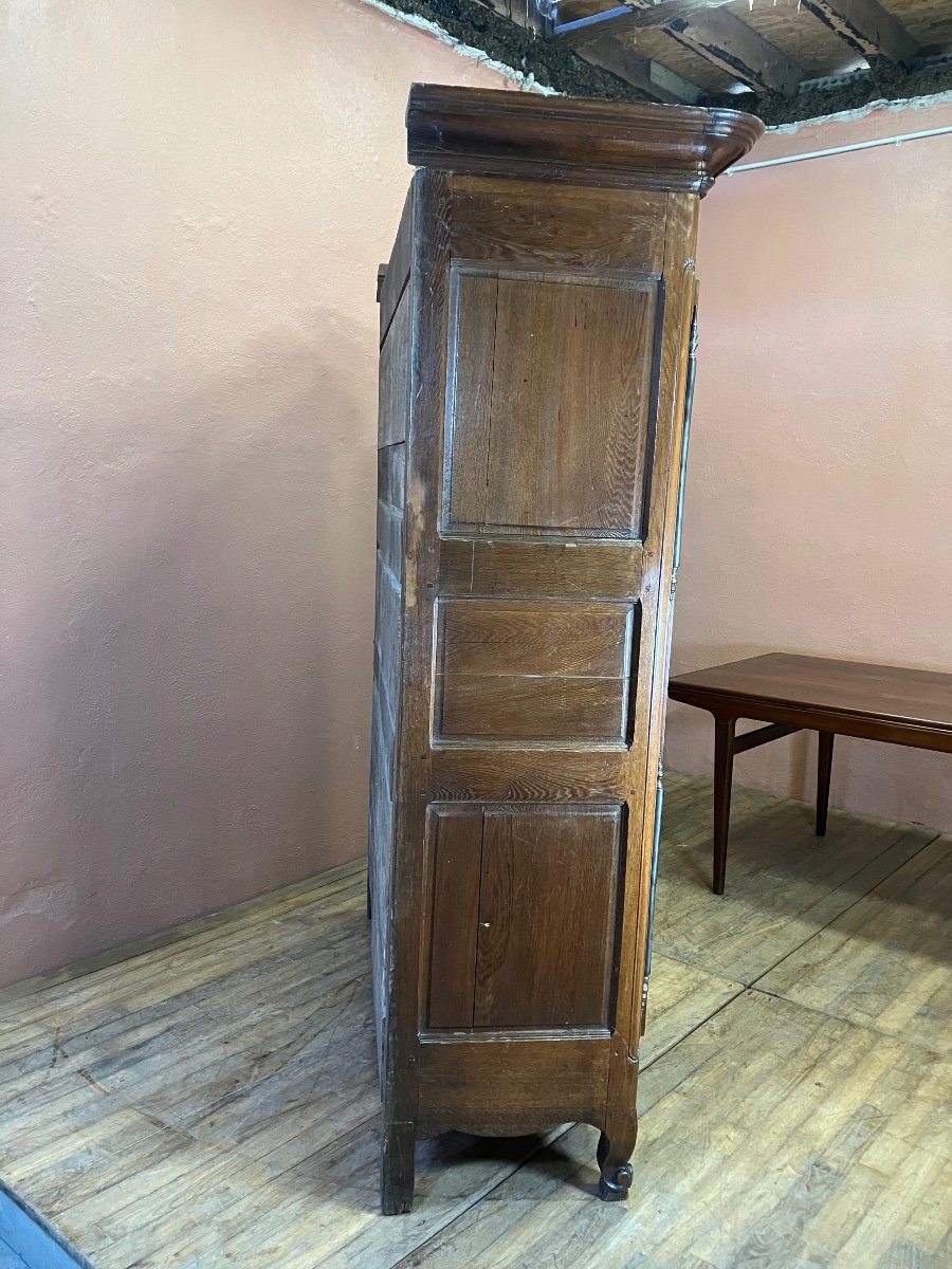 Belle Petite Armoire Vosgienne 202 cm En Chêne Début 19eme Vosges Lorraine -photo-6