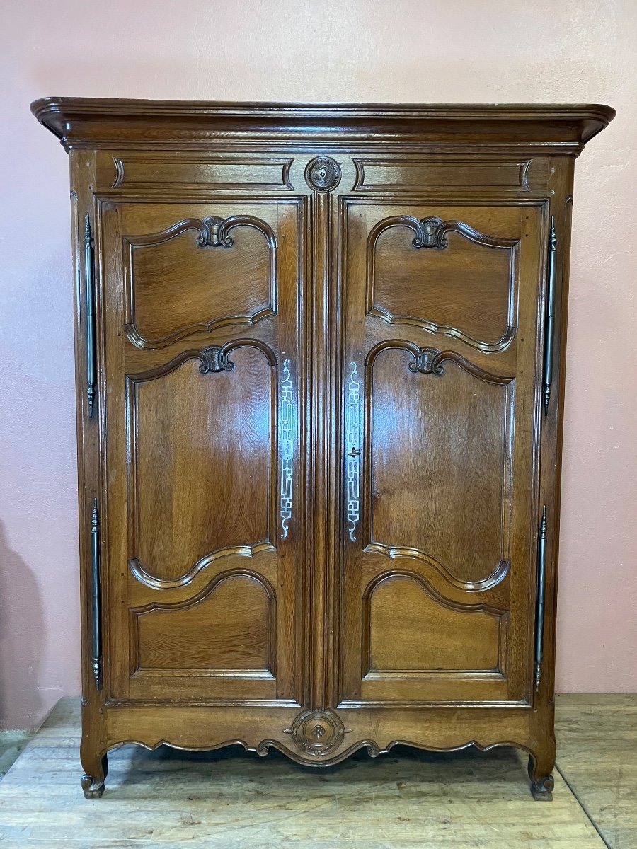 Belle Petite Armoire Vosgienne 202 cm En Chêne Début 19eme Vosges Lorraine 