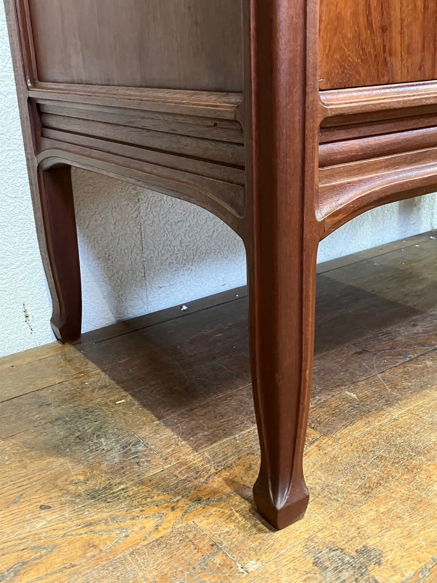 Small Art Nouveau Gauthier Poinsignon Mahogany Chest Of Drawers-photo-4