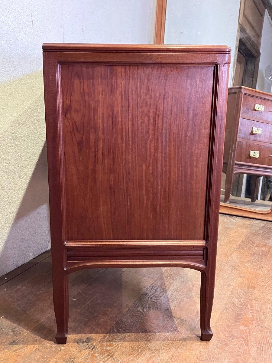 Small Art Nouveau Gauthier Poinsignon Mahogany Chest Of Drawers-photo-5