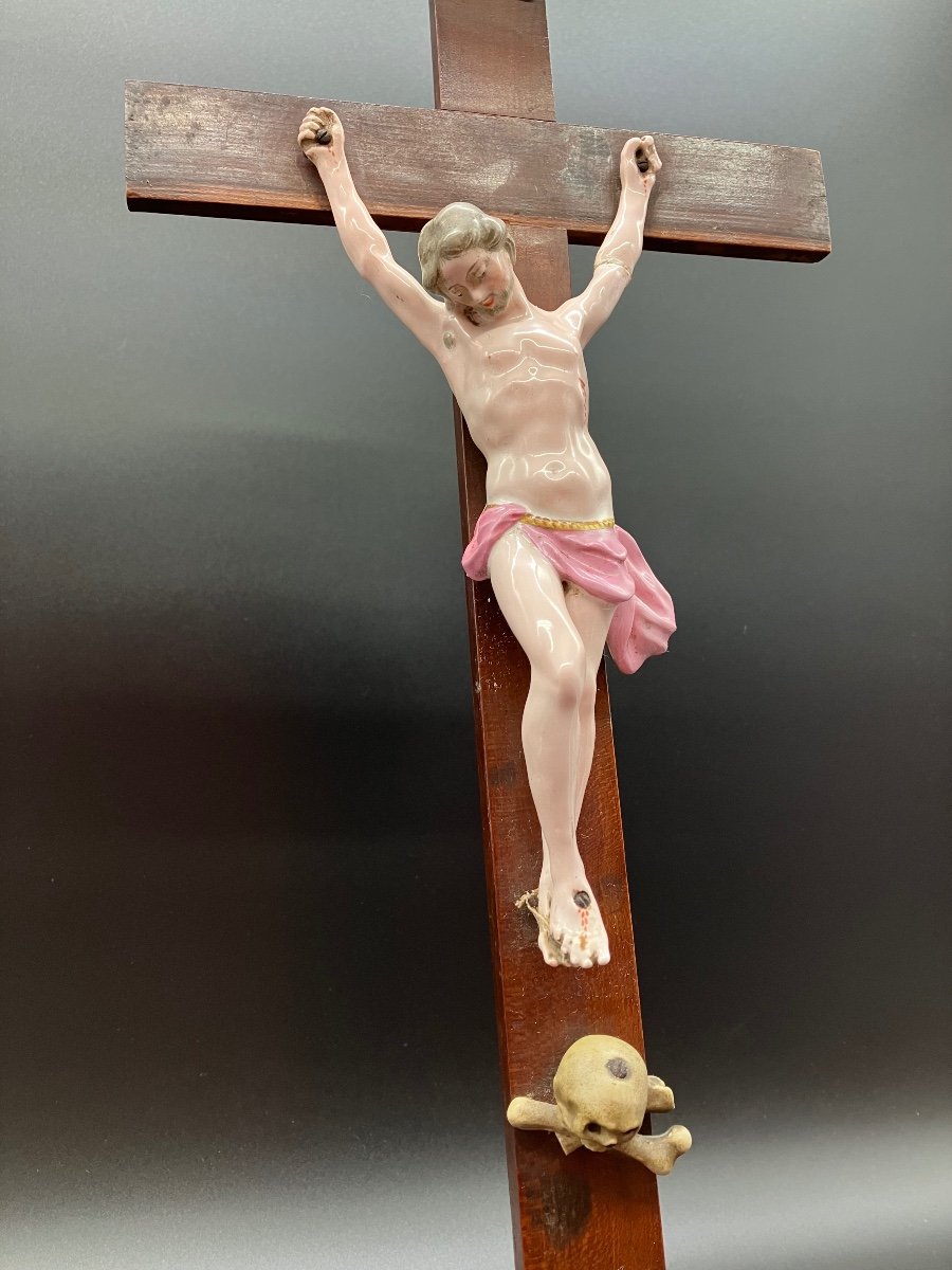 Christ In Eastern Earthenware Plum Tree Cross 19th Century Saint Clement -photo-2