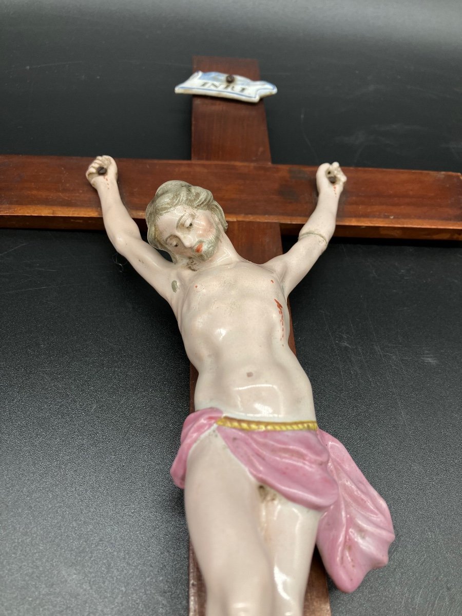 Christ In Eastern Earthenware Plum Tree Cross 19th Century Saint Clement -photo-3