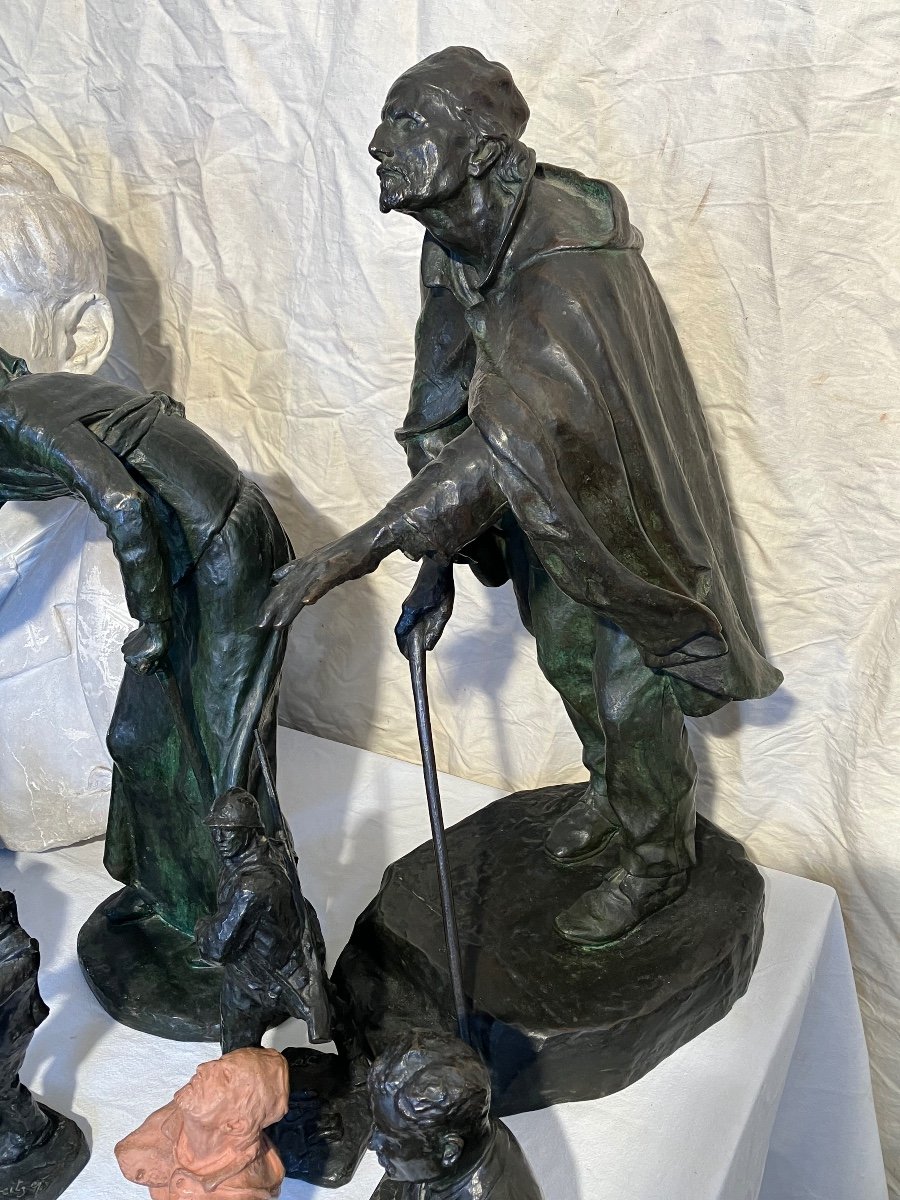 Gaston Schweitzer Fond D’atelier Sculpture Bronze Plâtre Terre Cuite -photo-1