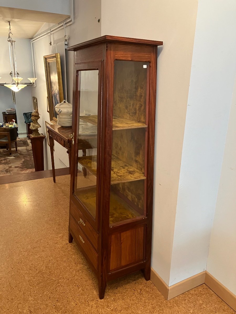 Vitrine Art Nouveau En Acajou école De Nancy -photo-1