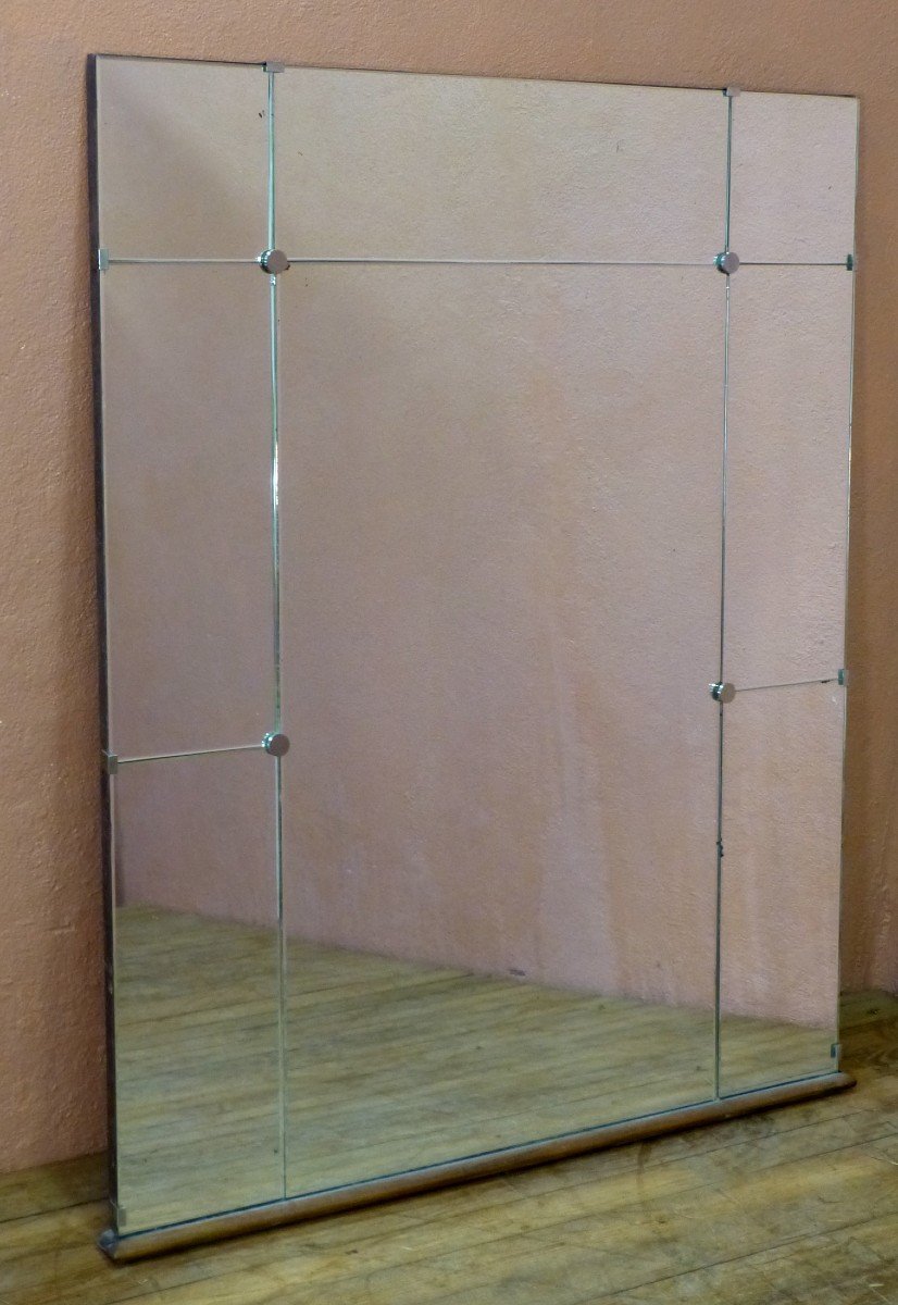 Large 50s Bistro Mirror 125 X 101 Cm