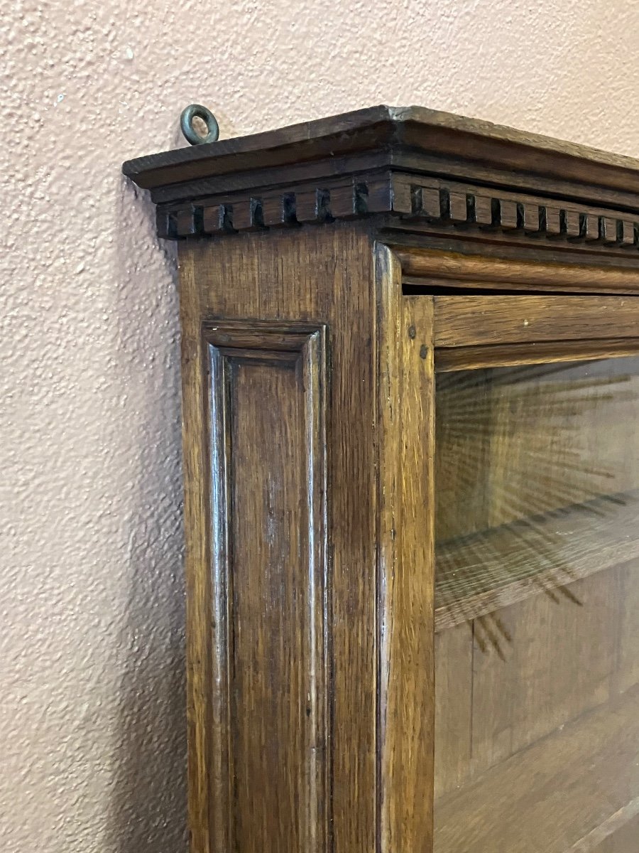 Small Oak Collector's Wall Display Case -photo-2