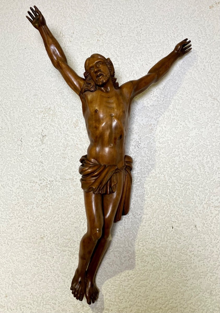 Wooden Christ 17th 42 Cm-photo-2