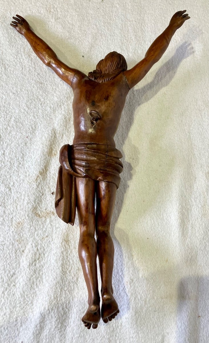 Wooden Christ 17th 42 Cm-photo-3