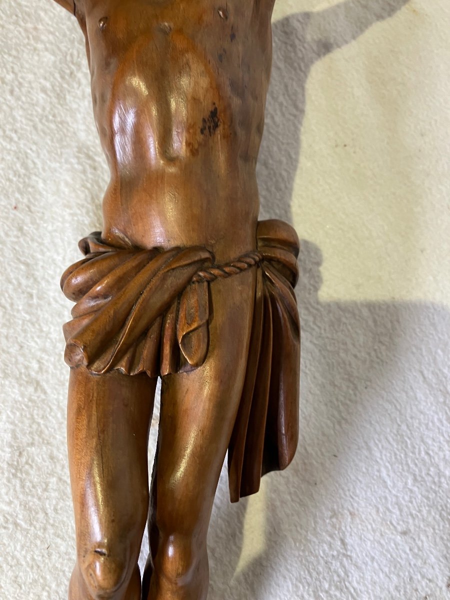 Wooden Christ 17th 42 Cm-photo-3