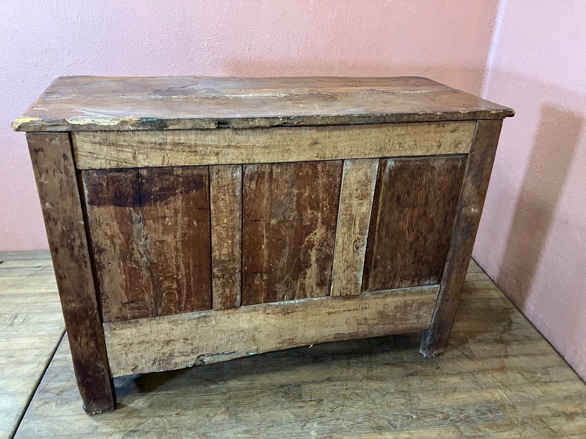 18th Century Louis XV Trompe l'Oeil Chest Of Drawers In Walnut-photo-1