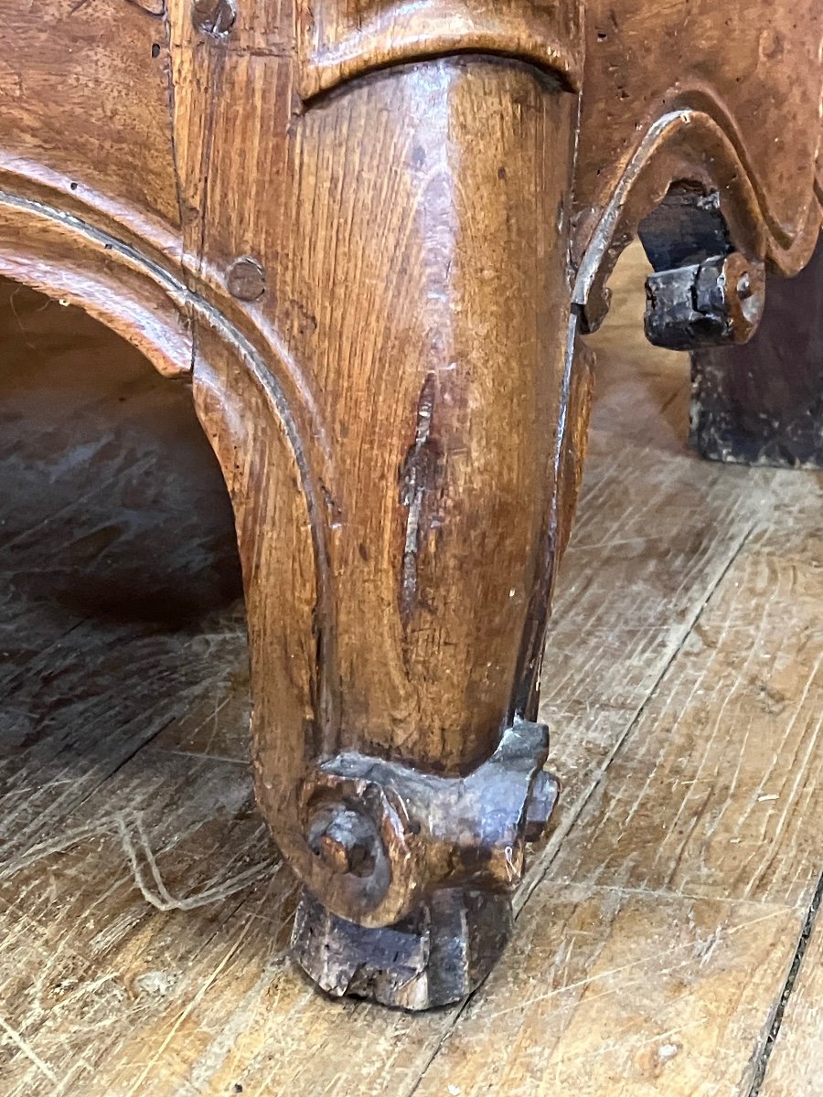 18th Century Louis XV Trompe l'Oeil Chest Of Drawers In Walnut-photo-7