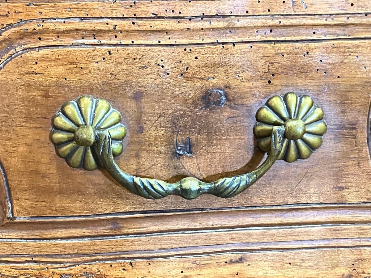 18th Century Louis XV Trompe l'Oeil Chest Of Drawers In Walnut-photo-8