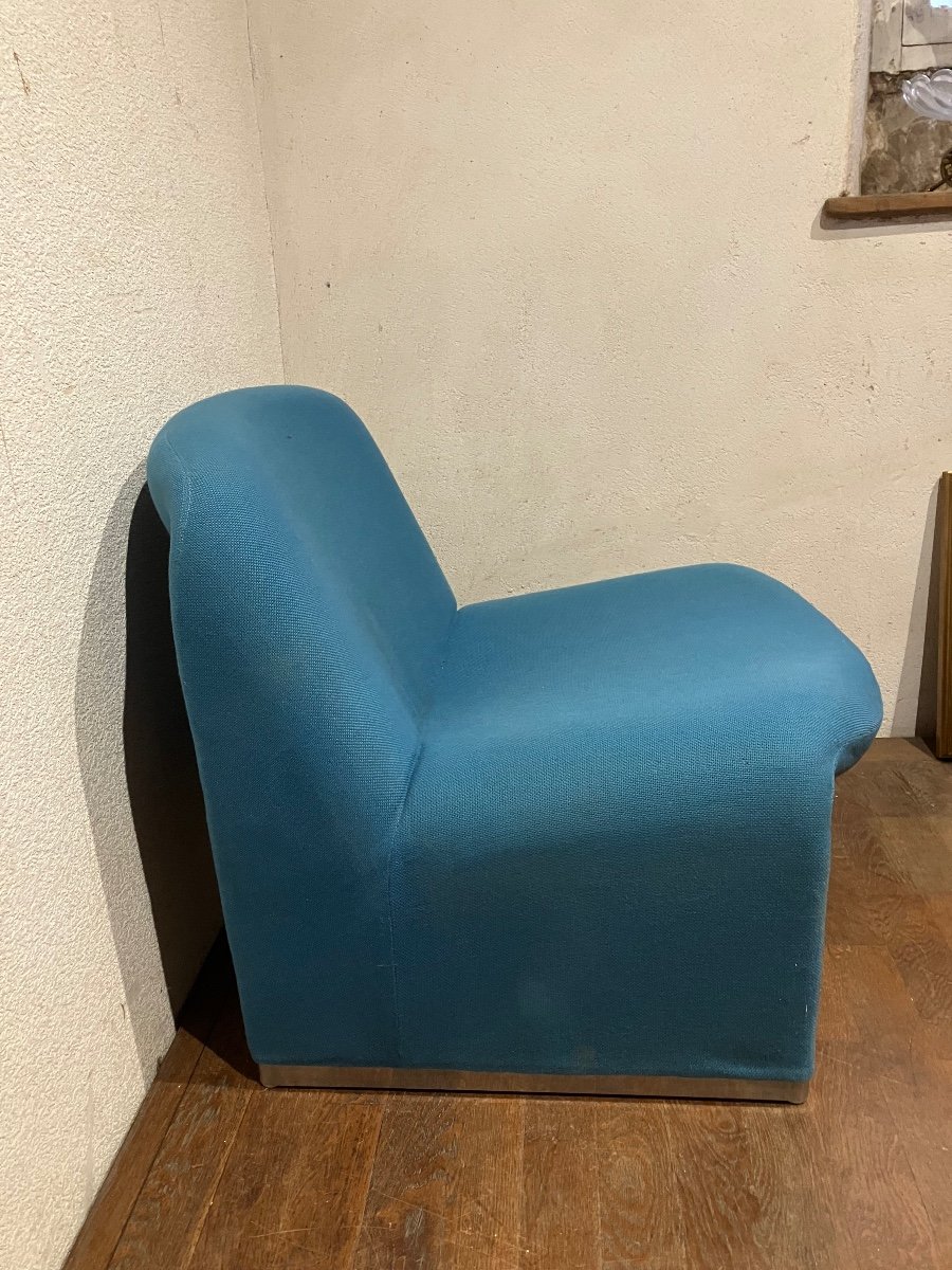 Fauteuil bleu  Alky Par Giancarlo  Piretti Pour Anonima Castelli, 1970s-photo-1