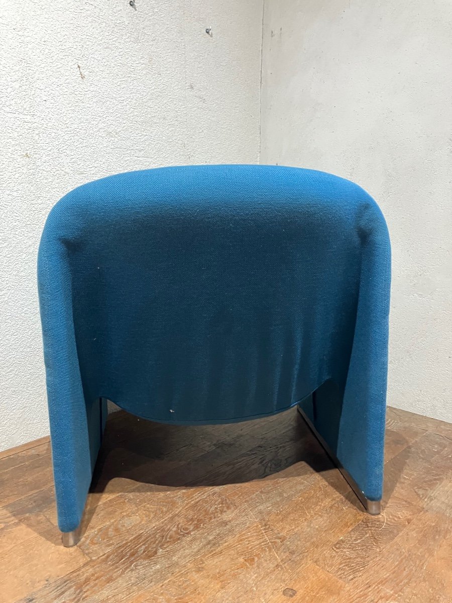 Fauteuil bleu  Alky Par Giancarlo  Piretti Pour Anonima Castelli, 1970s-photo-2