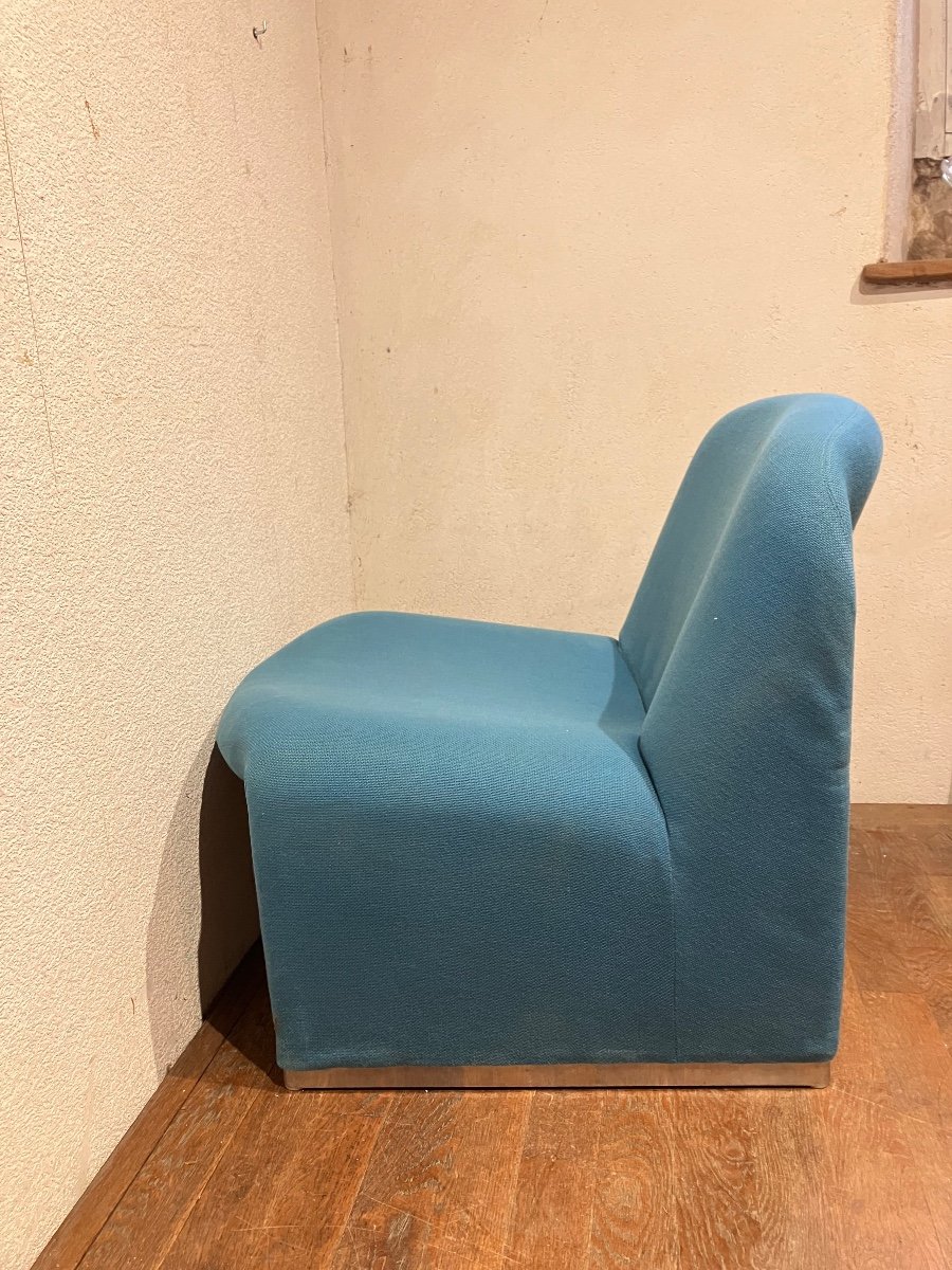 Fauteuil bleu  Alky Par Giancarlo  Piretti Pour Anonima Castelli, 1970s-photo-3