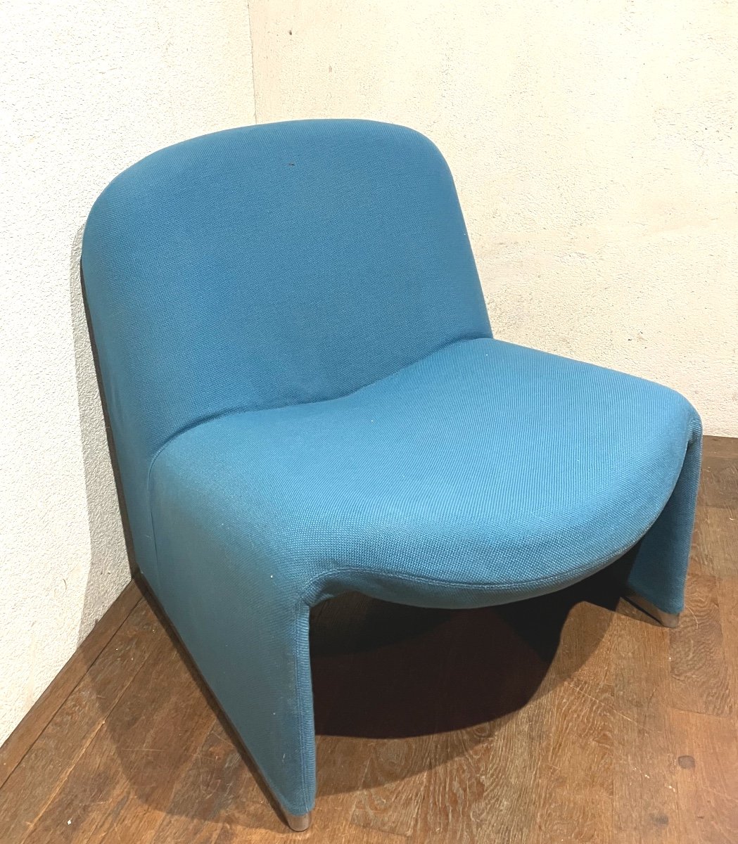 Fauteuil bleu  Alky Par Giancarlo  Piretti Pour Anonima Castelli, 1970s