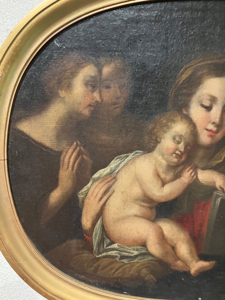 Painting The Holy Family 18th Century Virgin And Child -photo-2