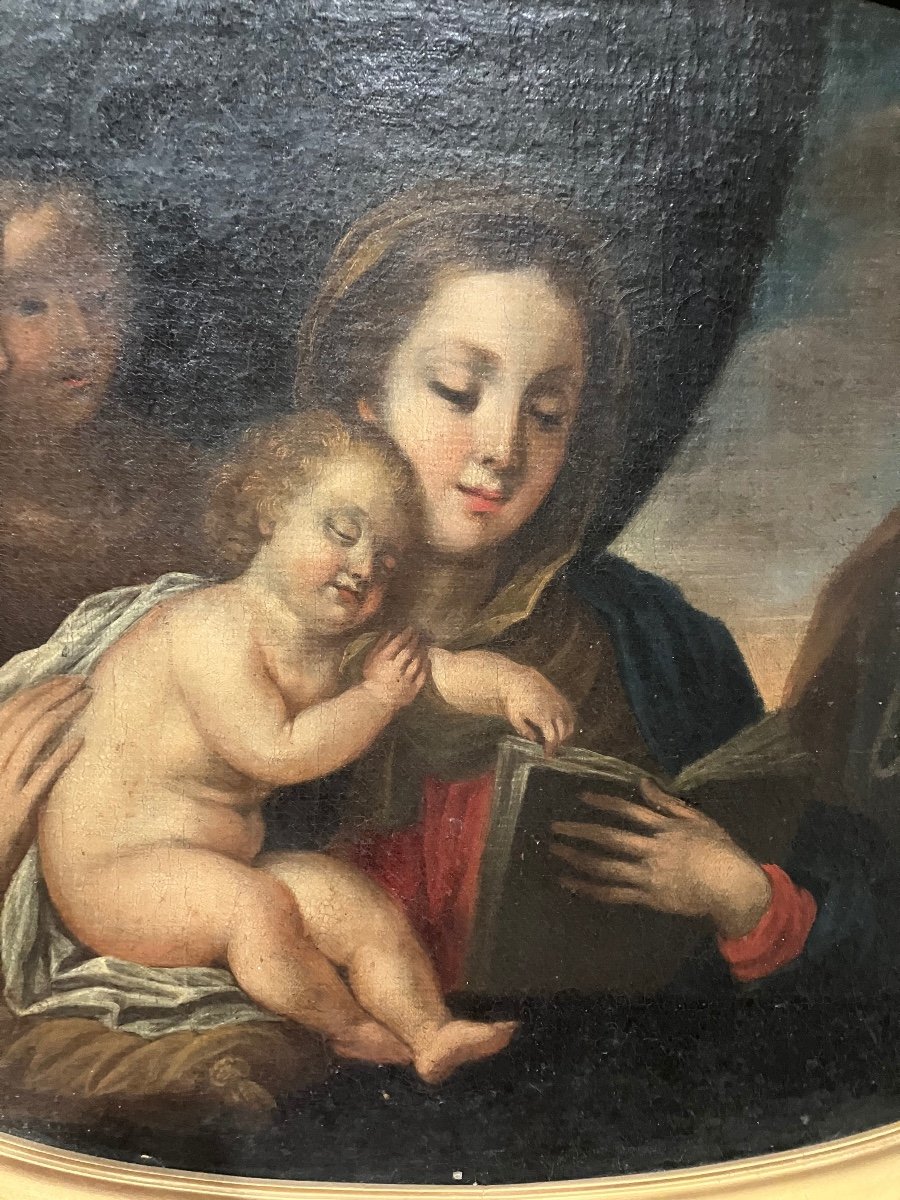 Painting The Holy Family 18th Century Virgin And Child -photo-3