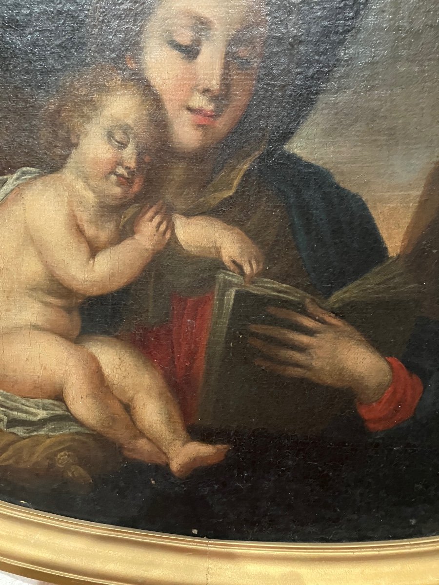 Painting The Holy Family 18th Century Virgin And Child -photo-1