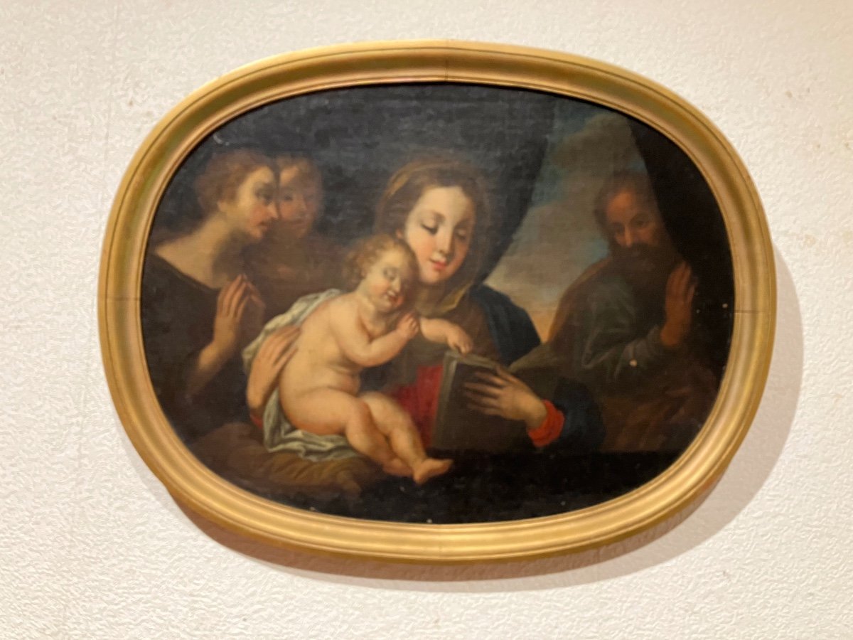 Painting The Holy Family 18th Century Virgin And Child 