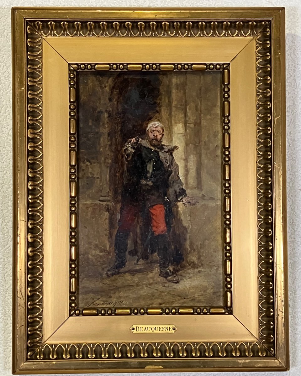  Wilfrid Constant Beauquesne Le Soldat Blessé Tableau Encadré 