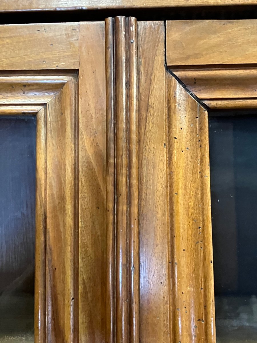 Louis Philippe Walnut Library Display Case 19th Century -photo-3