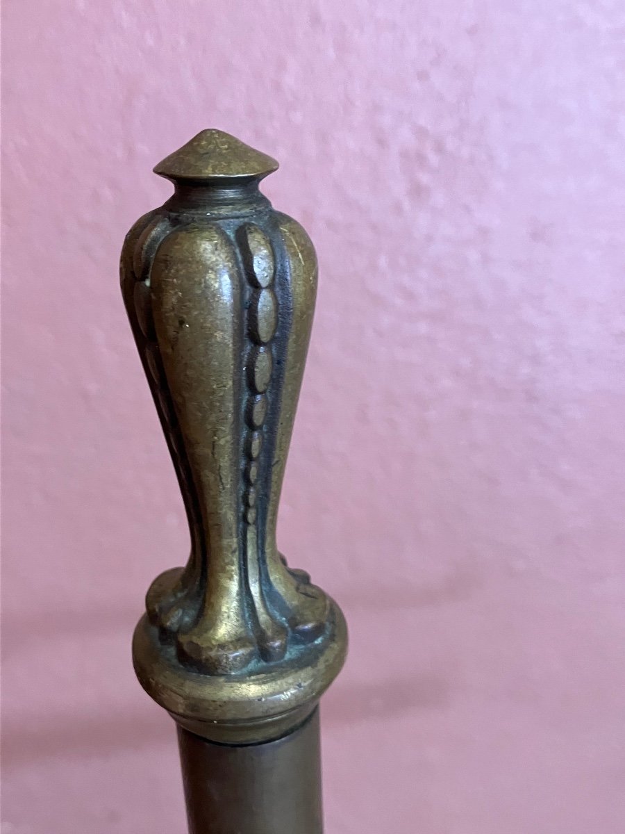 Paire De Support D’étagère Art Nouveau En Bronze Argenté Pour Vitrine Ou Comptoir -photo-7