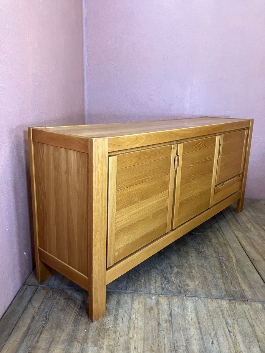 Maison Regain Enfilade En Orme 209 Cm Années 60 Avec  Bar -photo-1