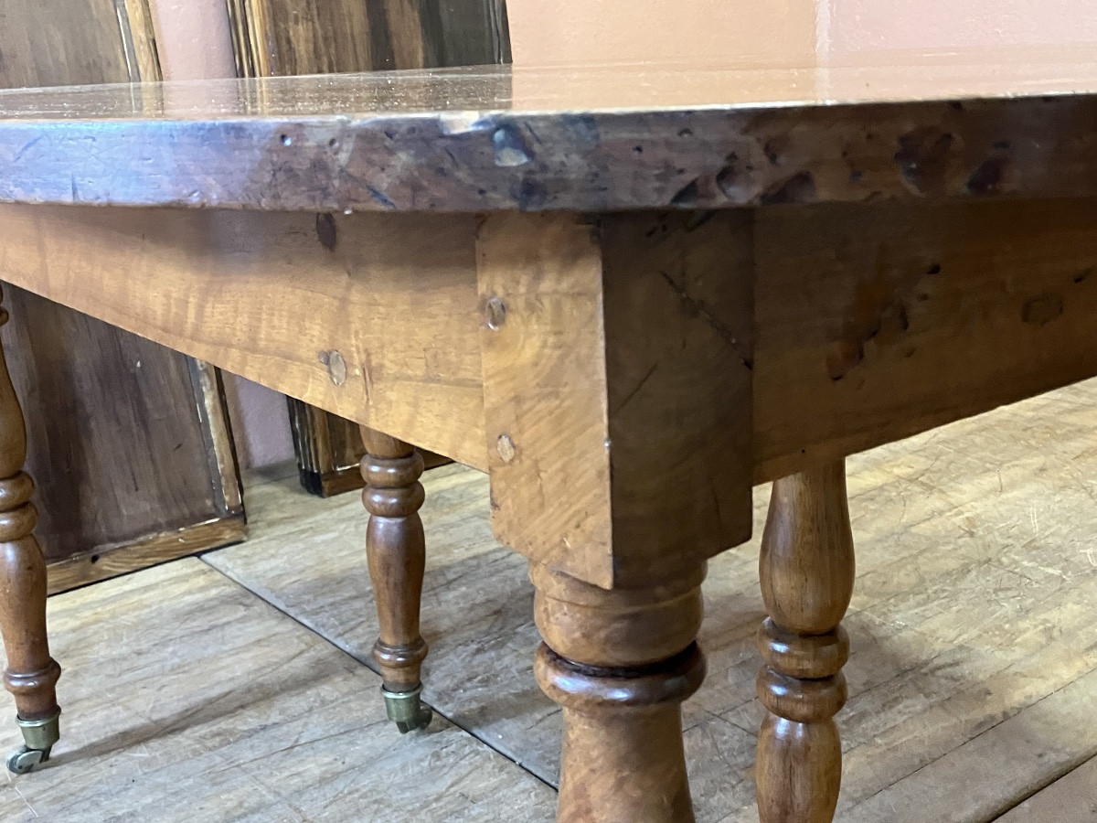 Large Extendable Walnut Table, Early 19th Century -photo-5