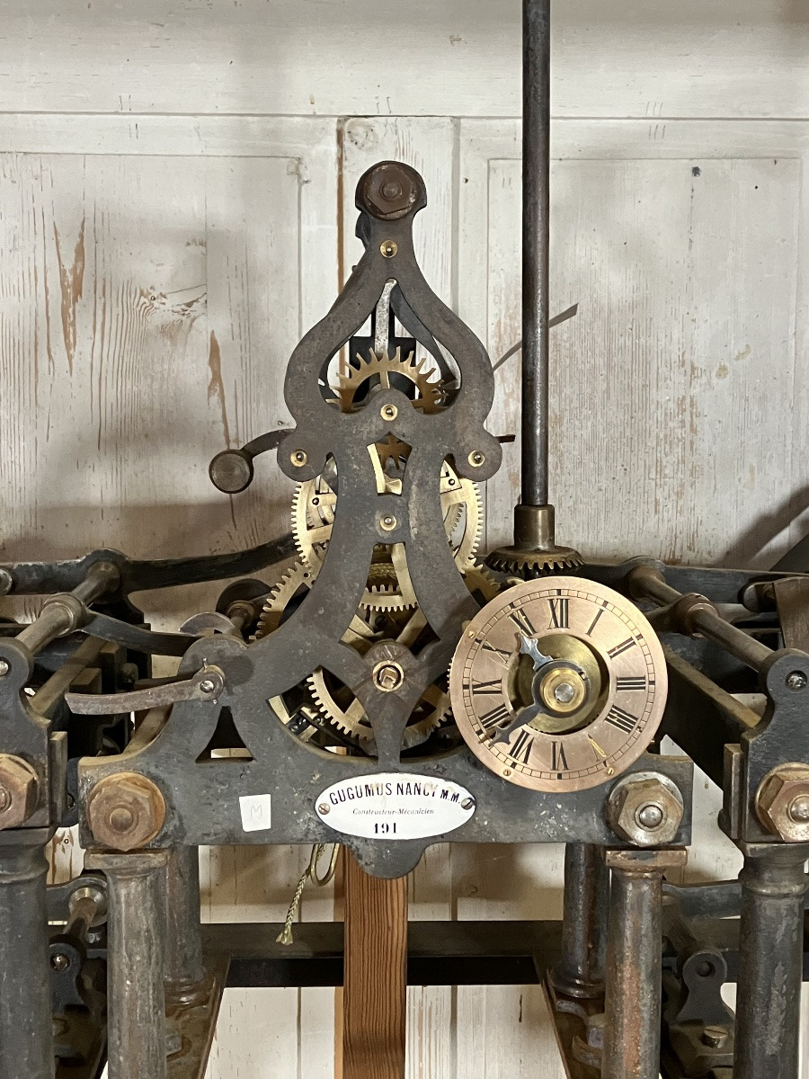 Important Church Clock Movement Gugumus Building Nancy 1911 Big Clock Factory-photo-4