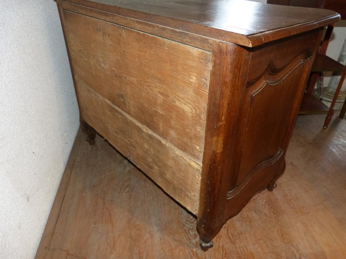 Petite Commode Lorraine En Chêne 108 Cm De Large 18ème Siècle-photo-7