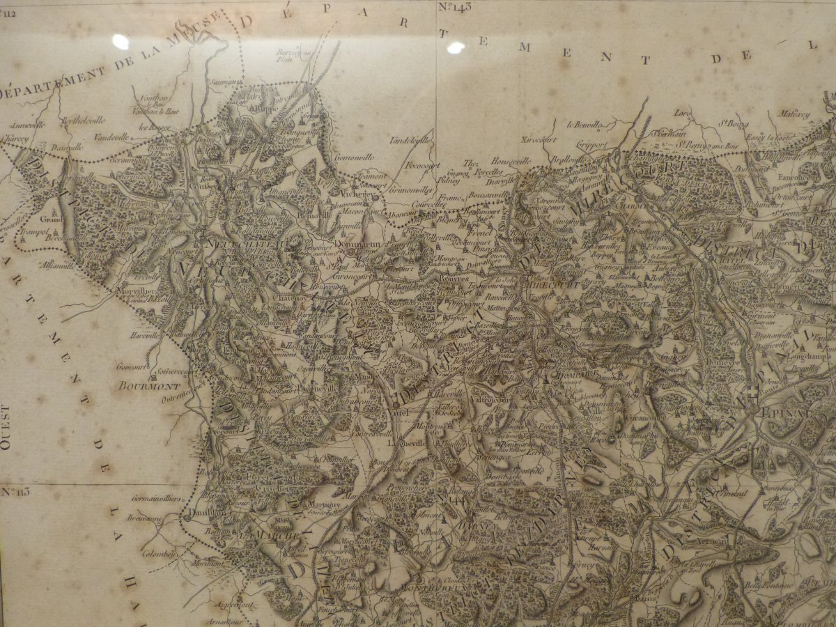 Map Of The Vosges Legend 18th Dated 1790-photo-2