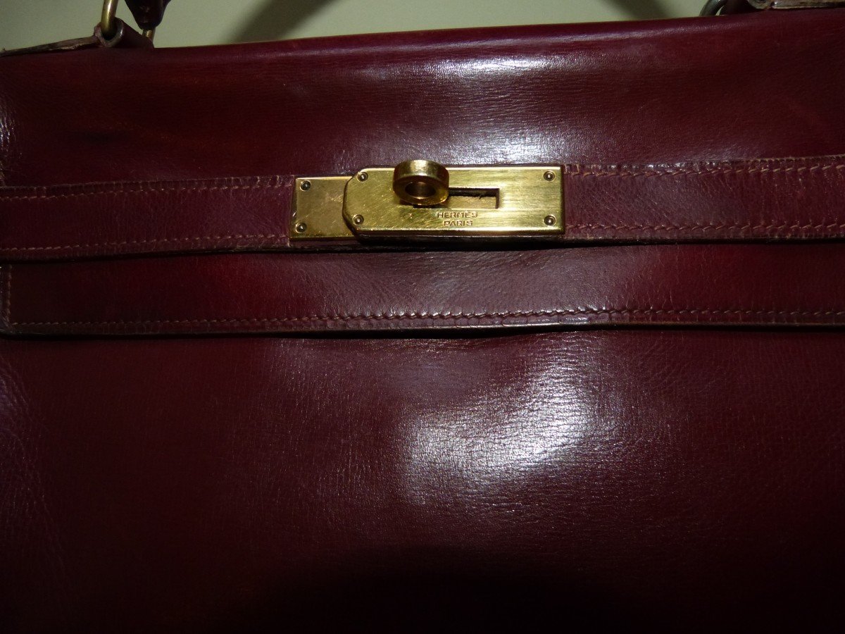 Sac Hermès Kelly 28 Rouge Année 1962-photo-2